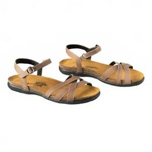 NEW YALEET women's patricia flat sandals in brown
